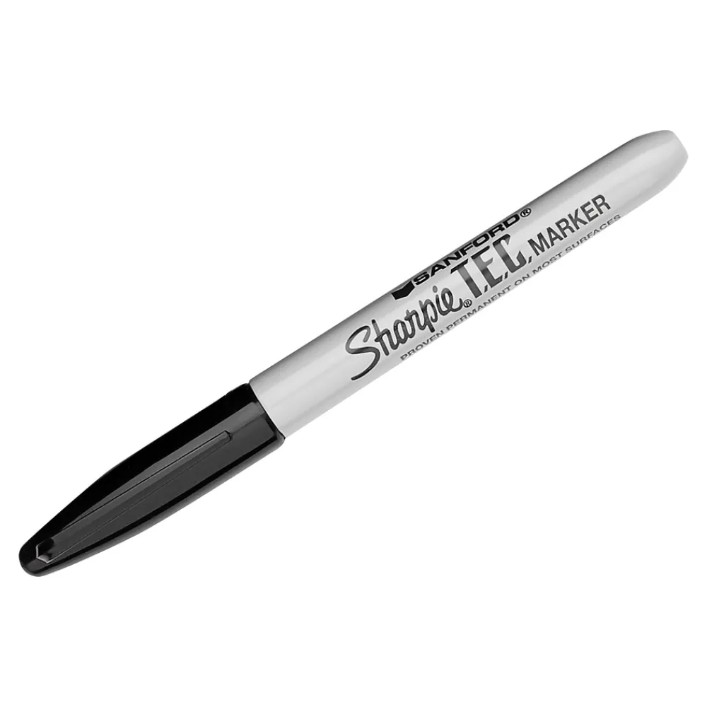 Markers|Sharpie T.E.C. Permanent Marker, Fine Tip, Black (13401)