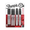 Markers|Sharpie Variety Pack Permanent Markers, Assorted Tips, Black, 6/Pack (2135318)
