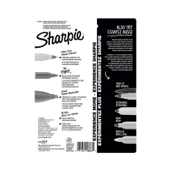 Markers|Sharpie Variety Pack Permanent Markers, Assorted Tips, Black, 6/Pack (2135318)