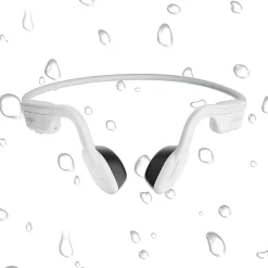 OpenMove Bone-Conduction Open-Ear Lifestyle Headphones with Microphones, White (S661-ST-WT-US)<Shokz Clearance