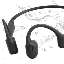 OpenRun Bone-Conduction Open-Ear Sport Headphones with Microphones, Black (VXLS803STBKUS)<Shokz Outlet
