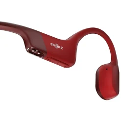 OpenRun Bone-Conduction Open-Ear Sport Headphones with Microphones, Red (S803-ST-RD-US)<Shokz Hot
