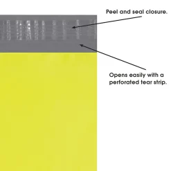 New SI Products Peel & Seal Colored Poly Mailer, 14.5" x 19", Yellow, 100/Carton (CPM1419Y)