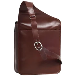 Siamod Manarola Sabotino, Oil Pull-Up Leather, Vertical Messenger Bag, Cognac (25414)<McKlein Best