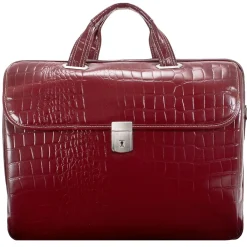 MONTEROSSO, SERVANO, Embossed Crocco Leather, Tablet Briefcase, Red (35536)<Siamod Outlet