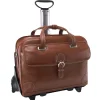 Siamod VERNAZZA, CARUGETTO, Napa Cashmere Leather, Patented Detachable -Wheeled Laptop Briefcase, Cognac (45294)<McKlein Hot