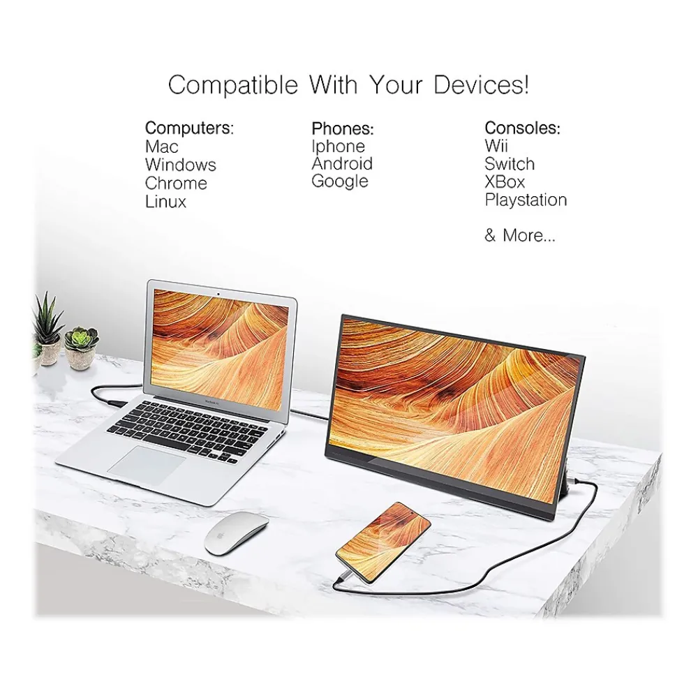 Sale SideTrak Solo 15.8" 60 Hz LED Portable Monitor, Black (STFRHD16BL)