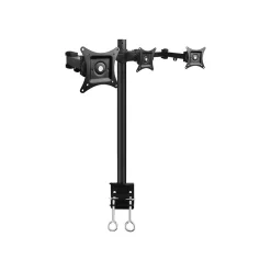 Clearance SIIG Articulating Triple Monitor Desk Mount Adjustable, Up to 27", Black (CEMT0R12S3)