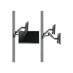 Outlet SIIG High Premium Aluminum Gas Spring Wall Mount Dual Monitor 17" to 32" Arm, Up, Black (CE-MT2M12-S1)