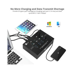 USB-A Charging Station, 200W, Black (ID-US0611-S1)<SIIG Online