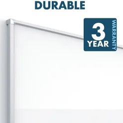 Dry Erase*Quartet Silhouette™ Total Erase® Dry-Erase Whiteboard, Silver Aluminum Frame, 39