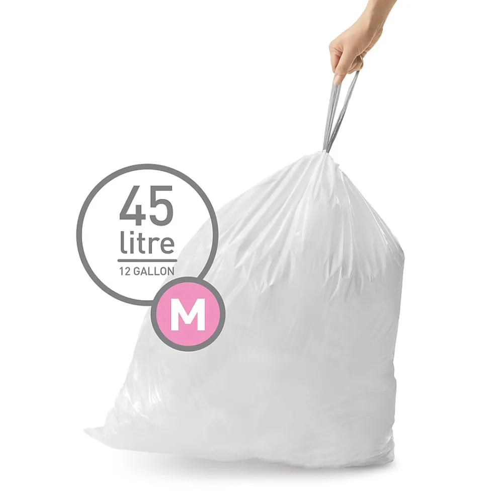12 Gallon Trash Bag, Low Density, White (CW0261)<simplehuman Sale