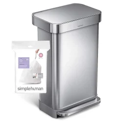 12 Gallon Trash Bag, Low Density, White (CW0261)<simplehuman Sale
