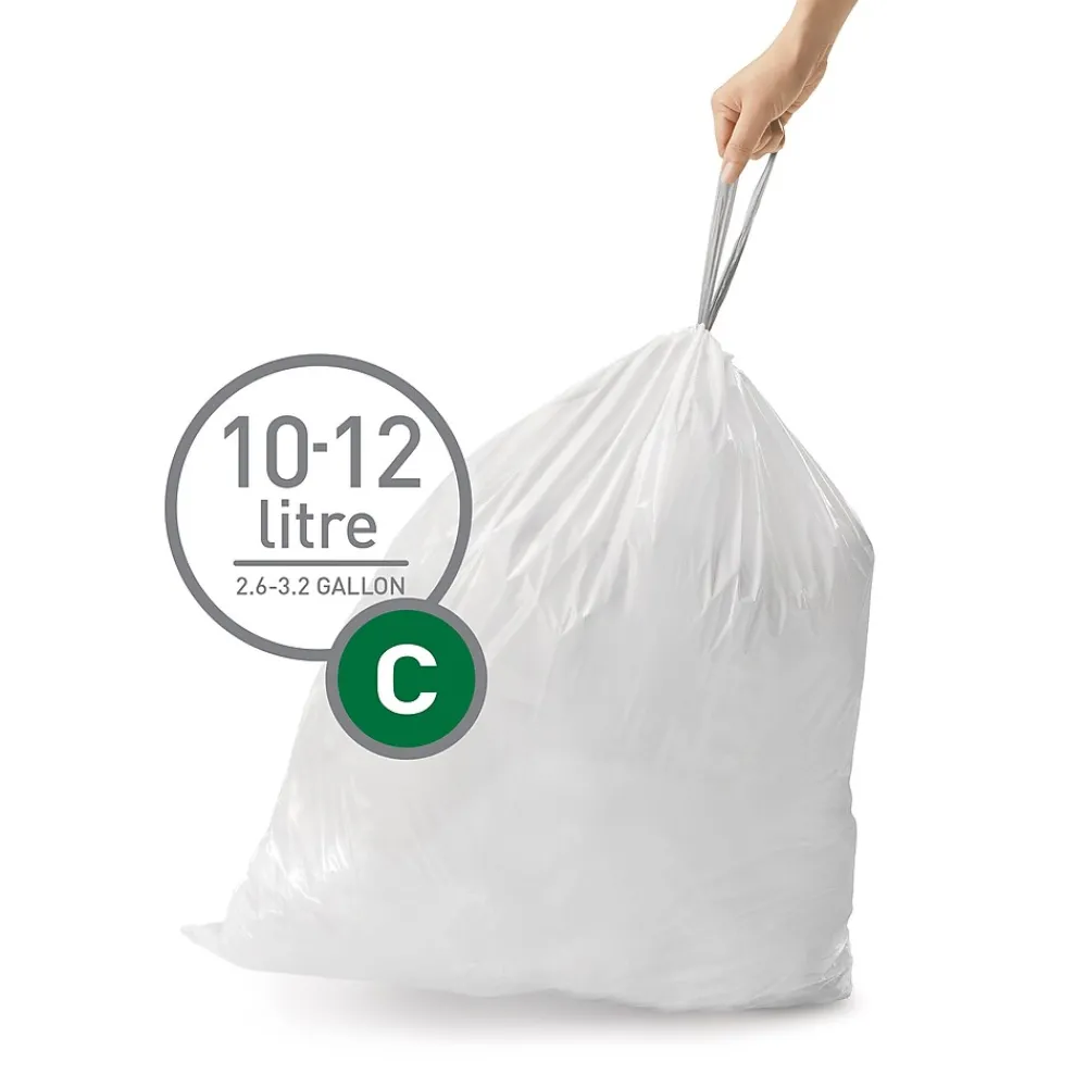 3.2 Gallon Trash Bag, Low Density, White (CW0252)<simplehuman Discount