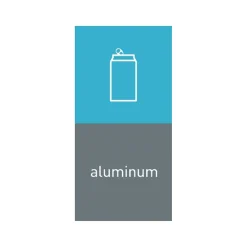 Labels|simplehuman Aluminum Magnetic Sorting Label, 8" x 4", Blue/Gray, 2/Pack (KT1172)