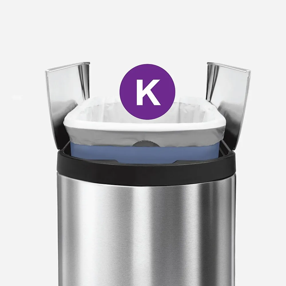 Code K 9-12 Gallon Trash Bag, 6.5" x 8.9", Low Density, 1.2 mil, White, 240 Bags/Box (CW0260)<simplehuman Clearance