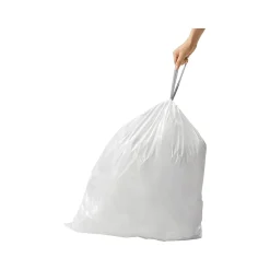 Code P 13-16 Gallon Trash Bag, 9" x 12", Low Density, 1.4 mil, White, 200 Bags/Box (CW0274)<simplehuman