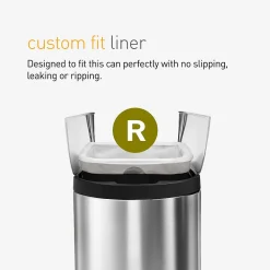 Code R 2.6 Gallon Trash Bag, Low Density, White, 240 Bags/Box (CW0253)<simplehuman