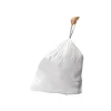 Code X 21 Gallon Trash Bag, 26" x 34.6", Low Density, 34 Mic, White, 200 Bags/Box (CW0273)<simplehuman New