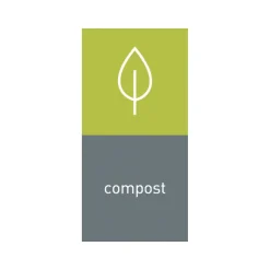 Labels|simplehuman Compost Magnetic Sorting Label, 8" x 4", Green/Gray, 2/Pack (KT1176)