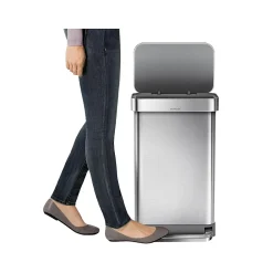 Indoor Step Trash Can, Brushed Stainless Steel, 12 Gal. (CW2024)<simplehuman Hot