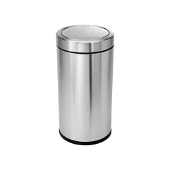 Indoor Swing Lid Trash Can, Brushed Stainless Steel, 14.5 Gal. (CW1442)<simplehuman Outlet