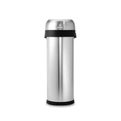 Indoor Trash Can with Lid, Brushed Stainless Steel, 13 Gallon (CW1467)<simplehuman Sale