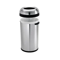 Indoor Trash Can with Lid, Brushed Stainless Steel, 16 Gallon (CW1407)<simplehuman Outlet