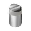 Mini Swing Lid Trash Can, Brushed Stainless Steel, 0.4 Gal., 6/Carton (CW2084)<simplehuman Discount