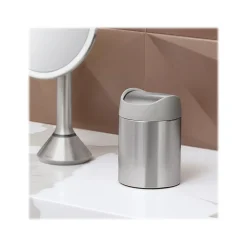 Mini Swing Lid Trash Can, Brushed Stainless Steel, 0.4 Gal., 6/Carton (CW2084)<simplehuman Discount