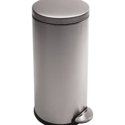 ® Round Step Can, 8 Gallon, Fingerprint-proof Stainless Steel, 25.6"H x 15.1"W x 12.4"D<simplehuman Best
