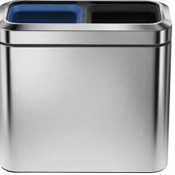 ® Slim Open Recycler, Brushed Stainless Steel, 5.25 Gallon<simplehuman