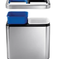 ® Slim Open Recycler, Brushed Stainless Steel, 5.25 Gallon<simplehuman