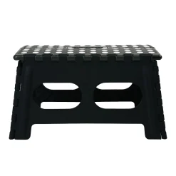 Simplify Folding Step Stool, 16", Black (26458-BLACK)