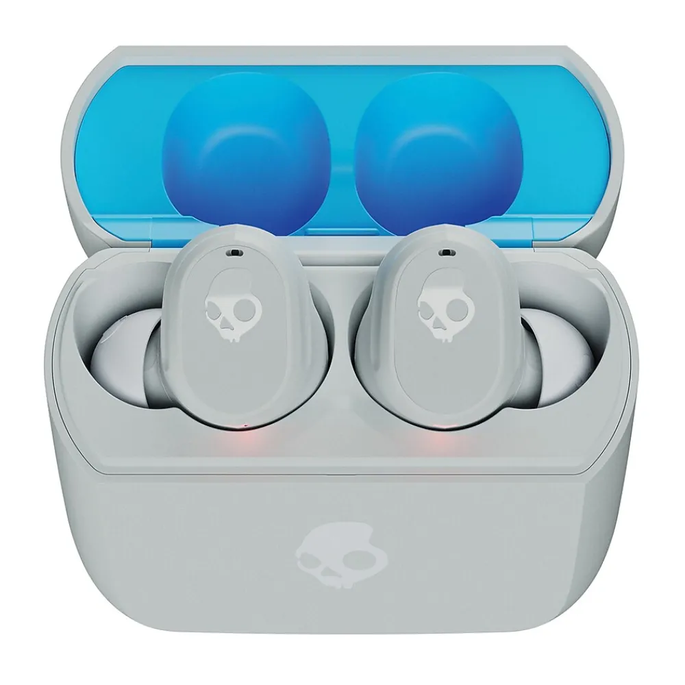 Mod True Wireless Earbuds with Microphone & Charging Case, Bluetooth, Light Gray (S2FYW-P751)<Skullcandy Best