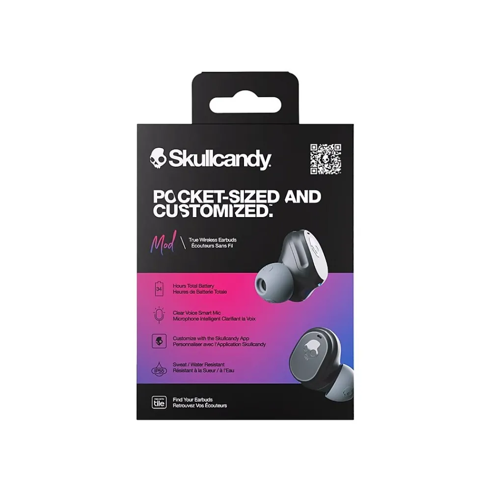Mod Wireless Earbud Headphones, Bluetooth, True Black (S2FYW-P740)<Skullcandy Best