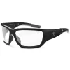 Skullerz BALDR Safety Glasses, Clear Lens, Black (57000)