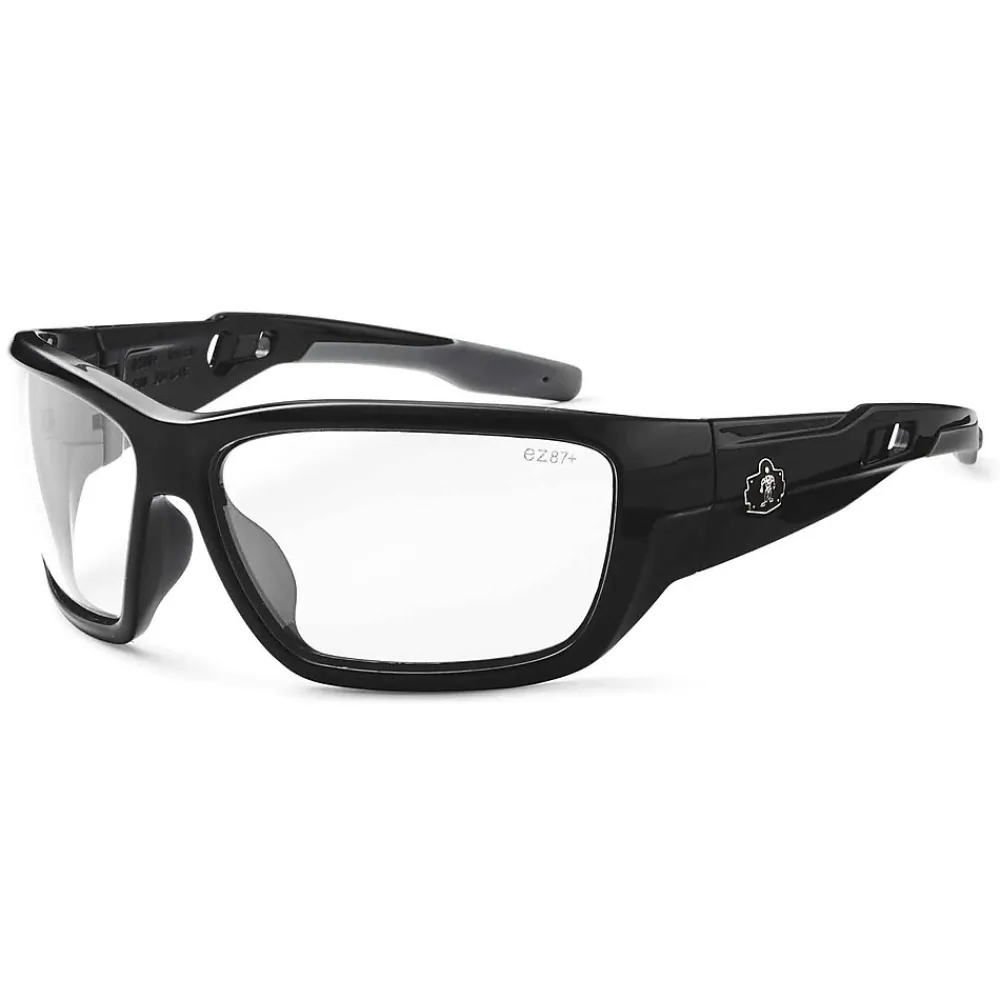 Skullerz BALDR Safety Glasses, Clear Lens, Black (57000)