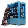 Skytech Gaming Skytech Azure 2 Gaming Desktop, Intel i5-12400F, 16GB RAM, 500GB SSD, Intel Arc A750 Graphics, Blue