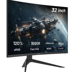 Outlet Skytech Gaming Skytech Stardust 32" Curved 2K 165 Hz LED Gaming Monitor, Black (MTSTARDUST0002B)