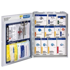 SmartCompliance Food Service Metal First Aid Cabinet without Medication,25 People, 137 Pieces (1350-FAE-0103)