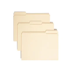 File Folders|Smead 100% File Folder, Reinforced 1/3-Cut Tab, Letter Size, Manila, 100/Box (10347)
