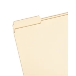 File Folders|Smead 100% File Folder, Reinforced 1/3-Cut Tab, Letter Size, Manila, 100/Box (10347)