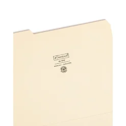 File Folders|Smead 100% File Folder, Reinforced 1/3-Cut Tab, Letter Size, Manila, 100/Box (10347)