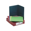 Pocket Folders|Smead 2 Pocket Faux Leather Portfolio Folder with Fasteners, Assorted, 25/Box (87850)