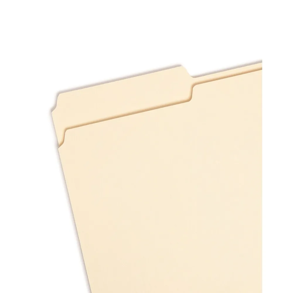 File Folders|Smead 100% Recycled File Folders, 1/3-Cut Tab, Legal Size, Manila, 100/Bx (15339)