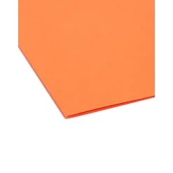 Hanging File Folders|Smead Adjustable Tab Recycled Hanging File Folder, 5-Tab, Letter Size, , 25/Box (64065) Orange