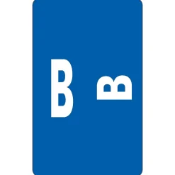 Labels|Smead ® Alpha-Z Color-Coded Second Letter "B" Labels, 10 Labels Per Sheet, Dark Blue, 1"H x 1 5/8"W, 100 Labels/Pk