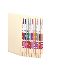 Labels|Smead ® AlphaZ NCC Color-Coded Name Label, A-Z, Label Sheet, Assorted Colors (67150)
