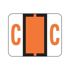 Labels|Smead BCCR Color Coded Alphabetic Labels, C, Dark Orange, 500/Roll (67073)